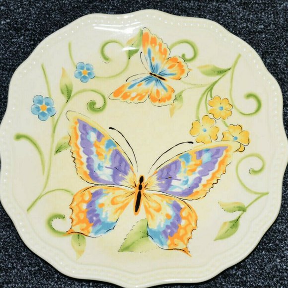 Pier 1 Other - Pier 1 Import Butterfly Botanica Lunch Salad Plate